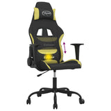 Sedia da Gaming Nero e Verde Chiaro in Tessuto