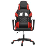 Sedia da Gaming Massaggiante Rosso e Nero in Similpelle