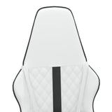 Sedia da Gaming Massaggiante Nera e Bianca in Similpelle