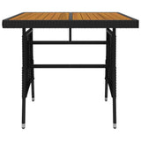 Set da Pranzo da Giardino 3 pz in Polyrattan Nero
