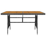 Set da Pranzo per Esterni 5 pz in Polyrattan Grigio