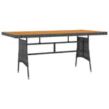 Set da Pranzo per Esterni 7 pz in Polyrattan Grigio