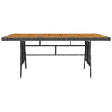 Set da Pranzo per Esterni 7 pz in Polyrattan Grigio