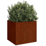 Fioriere 2 pz 32x30x29 cm Acciaio Corten