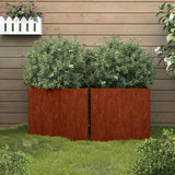 Fioriere 2 pz 32x30x29 cm Acciaio Corten