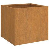 Fioriere 2 pz 42x40x39 cm Acciaio Corten