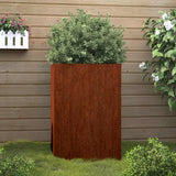 Fioriera 42x38x75 cm Acciaio Corten