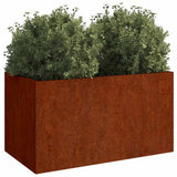 Fioriera 62x30x29 cm Acciaio Corten