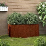 Fioriera 62x30x29 cm Acciaio Corten