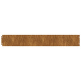 Bordure per Prato 50 pz 15x103 cm Flessibili in Acciaio Corten
