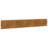 Bordure per Prato 50 pz 15x103 cm Flessibili in Acciaio Corten