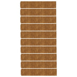 Bordure per Prato 10 pz 20x103 cm Flessibili in Acciaio Corten