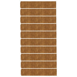 Bordure per Prato 10 pz 20x103 cm Flessibili in Acciaio Corten