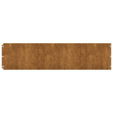 Bordure per Prato 10 pz 25x103 cm Flessibili in Acciaio Corten