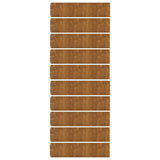 Bordure per Prato 10 pz 25x103 cm Flessibili in Acciaio Corten
