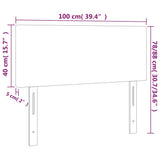 Testiera Grigio Scuro 100x5x78/88 cm in Tessuto
