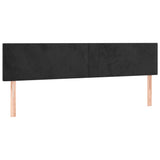 Testiera Nera 200x5x78/88 cm in Velluto