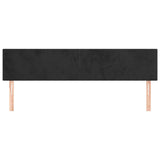 Testiera Nera 200x5x78/88 cm in Velluto
