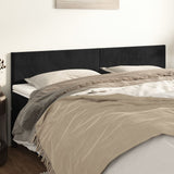 Testiera Nera 200x5x78/88 cm in Velluto