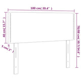 Testiera Marrone Scuro 100x5x78/88 cm in Tessuto