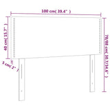 Testiera Nera 100x5x78/88 cm in Similpelle