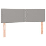 Testiera Grigio Chiaro 144x5x78/88 cm in Tessuto