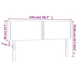 Testiera Marrone Scuro 144x5x78/88 cm in Tessuto