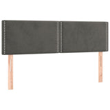 Testiera Grigio Scuro 144x5x78/88 cm in Velluto
