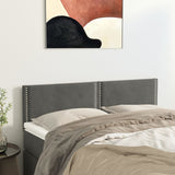 Testiera Grigio Scuro 144x5x78/88 cm in Velluto