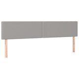 Testiera Grigio Chiaro 200x5x78/88 cm in Tessuto