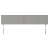 Testiera Grigio Chiaro 200x5x78/88 cm in Tessuto