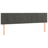 Testiera Grigio Scuro 200x5x78/88 cm in Velluto