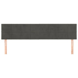 Testiera Grigio Scuro 200x5x78/88 cm in Velluto