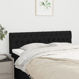 Testiera Nera 144x7x78/88 cm in Tessuto