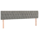 Testiere 2 pz Grigio Chiaro 100 x 7 x 78/88 cm in Velluto