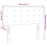 Testiera Marrone Scuro 80x5x78/88 cm in Tessuto