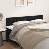 Testiera Nera 200x5x78/88 cm in Similpelle