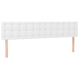 Testiera Bianca 200x5x78/88 cm in Similpelle