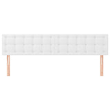 Testiera Bianca 200x5x78/88 cm in Similpelle