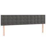 Testiera Grigio Scuro 200x5x78/88 cm in Velluto