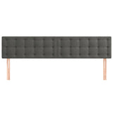 Testiera Grigio Scuro 200x5x78/88 cm in Velluto