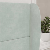 Orecchia della Testata Grigio chiaro 80 x 23 x 6 cm Velluto