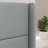 Orecchia della Testata Grigio chiaro 80 x 16 x 4 cm Tessuto