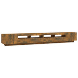 Set Mobili TV 3pz con Luci LED Rovere Fumo in Legno truciolato