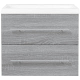 Mobile Bagno e Lavabo Integrato Grigio Sonoma Legno truciolato