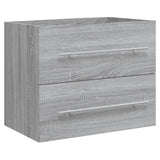 Mobile Bagno e Lavabo Integrato Grigio Sonoma Legno truciolato