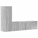 Set Mobili Porta TV 3 pz Grigio Sonoma in Legno truciolato