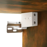 Set Mobili Porta TV 3 pz Rovere Fumo in Legno truciolato