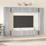 Set Mobili Porta TV 10 pz Grigio Sonoma in Legno truciolato