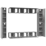 Set Mobili Porta TV 10 pz Grigio Sonoma in Legno truciolato
